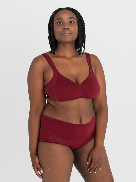 erlich textil Henriette bügelloser BH mit Spitze aus Bio-Baumwolle, made in Europe von erlich textil