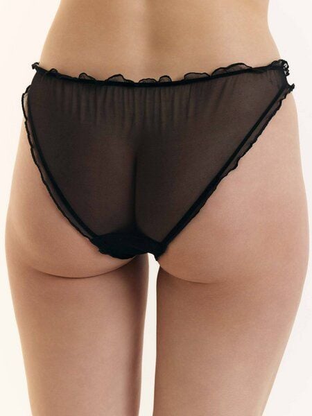 erlich textil Iconic Mesh Slip mit Spitze aus reycyeltem Polyamid, made in Europe von erlich textil