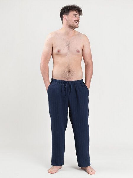 erlich textil Leif lange Mousseline Schlafhose aus Bio-Baumwolle, made in Europe von erlich textil