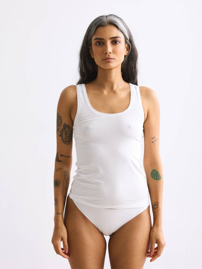 erlich textil Light Touch Tanktop für Frauen aus TENCEL™ Lyocell in ecru von erlich textil