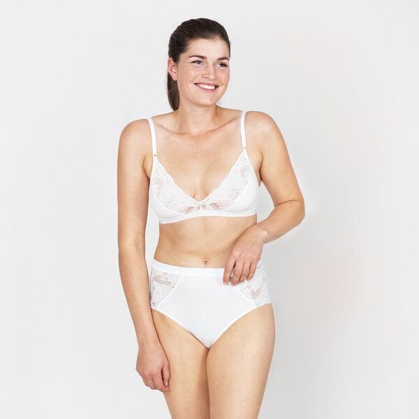 erlich textil Clara bügelloses Bustier mit Spitze aus weichem Modal, made in Europe von erlich textil