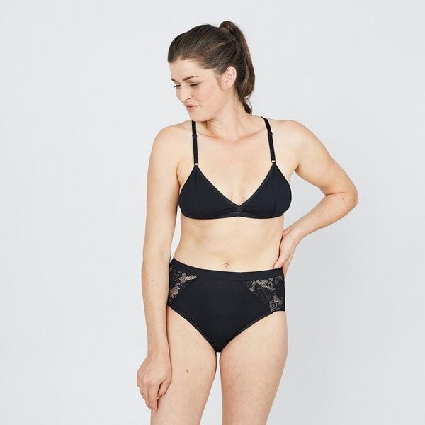 erlich textil Mathilda bügelloses Bustier mit Spitze aus weichem Modal, made in Europe von erlich textil