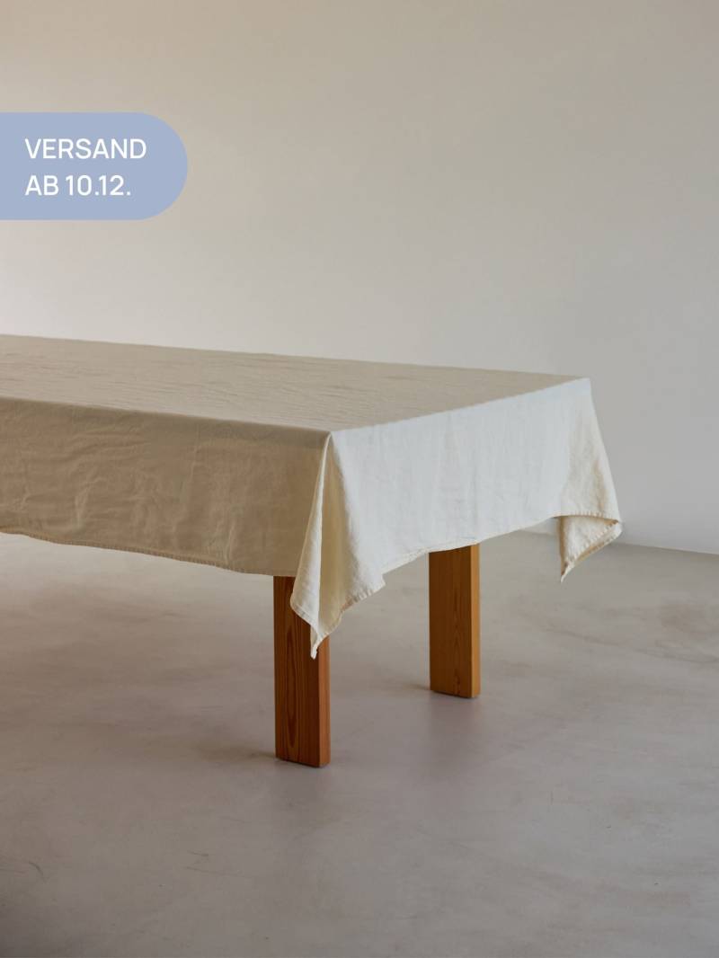 erlich textil onomao x erlich textil Tischdecke für Unisex aus Leinen + Baumwolle (aus kontrolliert biologischem Anbau)  in natur von erlich textil