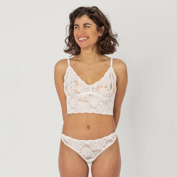 erlich textil Ophelia bügelloses Bustier mit Spitze aus Q-Nova, made in Europe von erlich textil