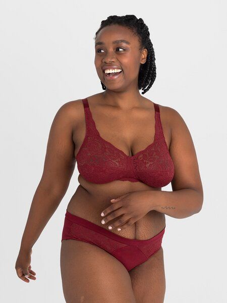 erlich textil Paula bügelloser BH mit Spitze aus Polyamid, made in Europe von erlich textil