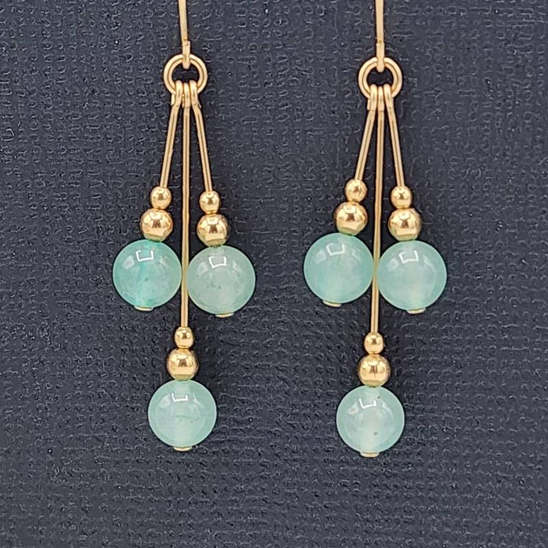 Gold-Gefüllte Grüne Aventurin-Ohrringe von eronel