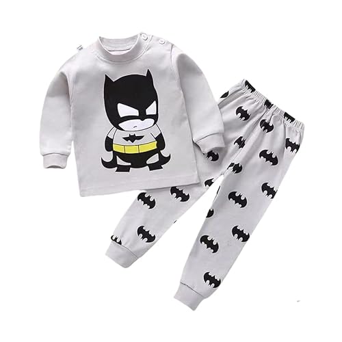 Jungen Schlafanzug Langarm Herbst Winter Kinder Nachtwäsche Zweiteiliger Baumwolle Schlafanzug Dinosaurier Giraffe Shark Tiger Bagger Rakete 1-7 Jahre von errcom