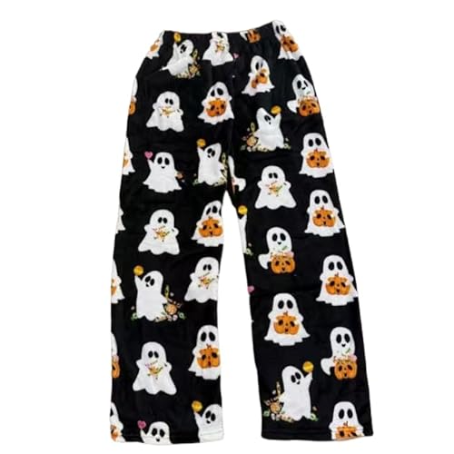 Schlafanzug Damen Hosen Lang Flanell Pyjama Hose Damen Schlafhose Weich Kawaii Pyjamas Anime Bequeme Winter Schlafanzughose von errcom