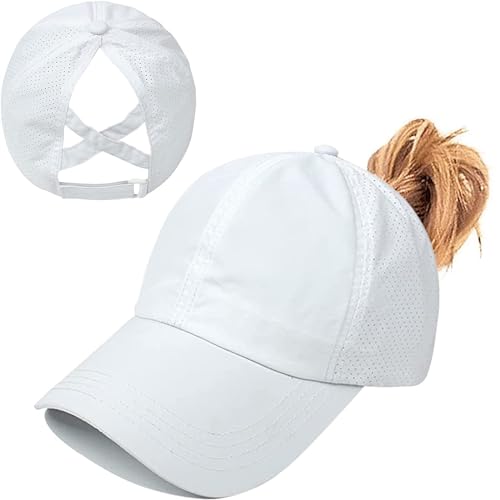 errcom Pferdeschwanz Baseballkappe Damen Sommer Einstellbare Schnell trocknende Masche Atmungsaktiv Baseballmütze Unisex Criss Cross Hüte Sport Mütze errcom Pferdeschwanz Baseballkappe Damen Sommer Einstellbare Schnell trocknende Masche Atmungsaktiv Baseballmütze Unisex Criss Cross Hüte Sport Mütze von errcom