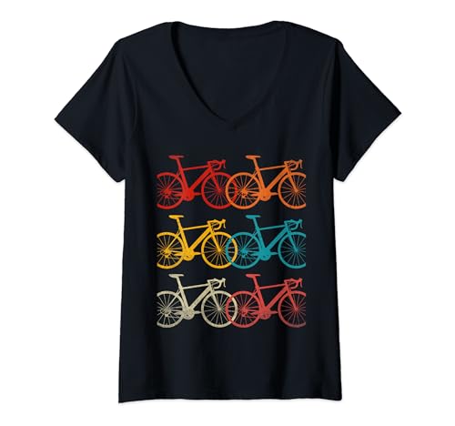 Damen lustiges Sportdesign für Damen und Herren Fahrrad T-Shirt mit V-Ausschnitt von erstaunliches lustiges Sportdesign Fahrrad