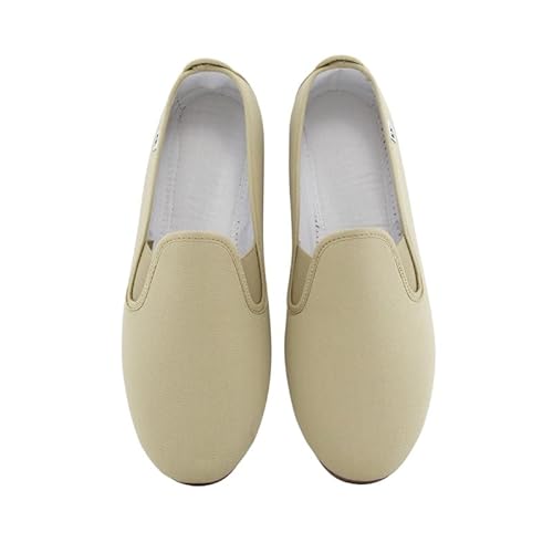 escoolers Kung-Fu Sneaker aus Leinen und Verschluss mit Gummizug, leicht und bequem, mit flexibler Gummisohle, hergestellt in Spanien., Rostbraun, 45 EU von escoolers