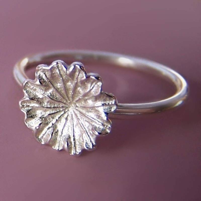 Mohnblume Ring in Sterling Silber von esdesigns