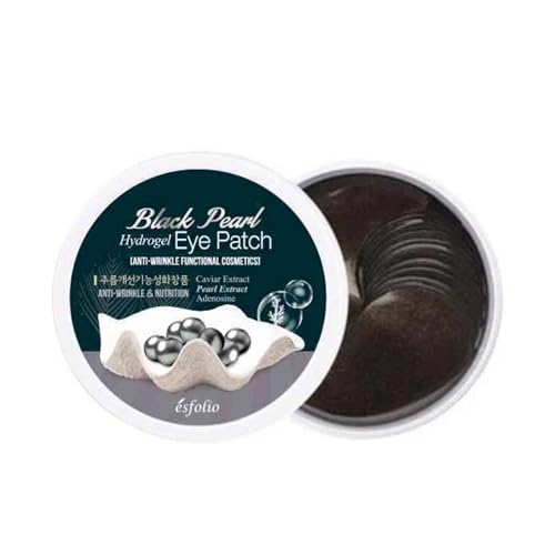Black Pearl Hydrogel Eye Patch Anti-Wrinkle Functional Cosmetic Fine Lines Brightening Rejuvenation Dark Circles by Esfolio (60 patches) von esfolio