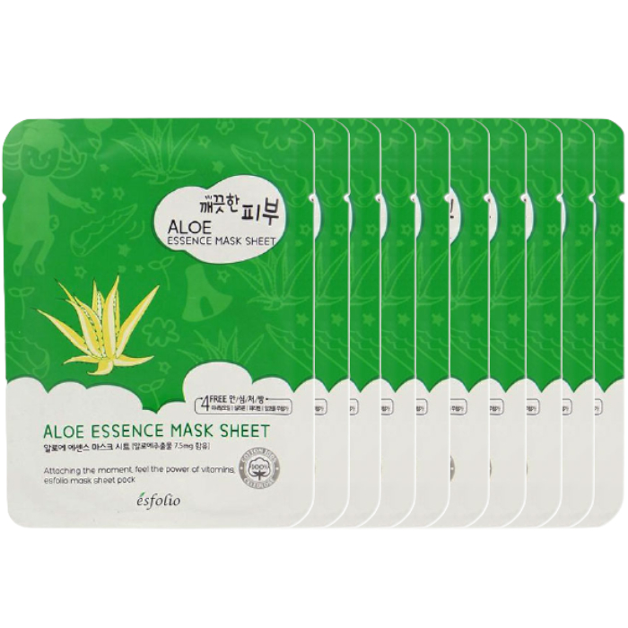 esfolio - Pure Skin Essence Mask Sheet - 25ml*1pc - Aloe (10ea) Set von esfolio