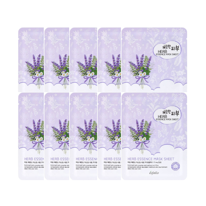 esfolio - Pure Skin Essence Mask Sheet - 25ml*1pc - Herb (10ea) Set von esfolio