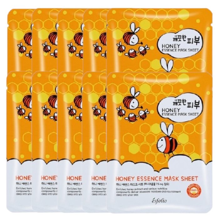esfolio - Pure Skin Essence Mask Sheet - 25ml*1pc - Honey (10ea) Set von esfolio