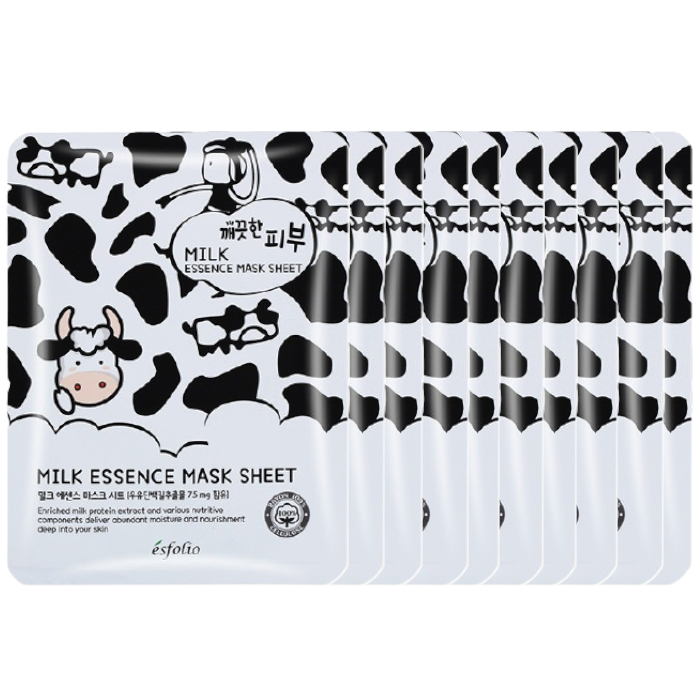 esfolio - Pure Skin Essence Mask Sheet - 25ml*1pc - Milk (10ea) Set von esfolio