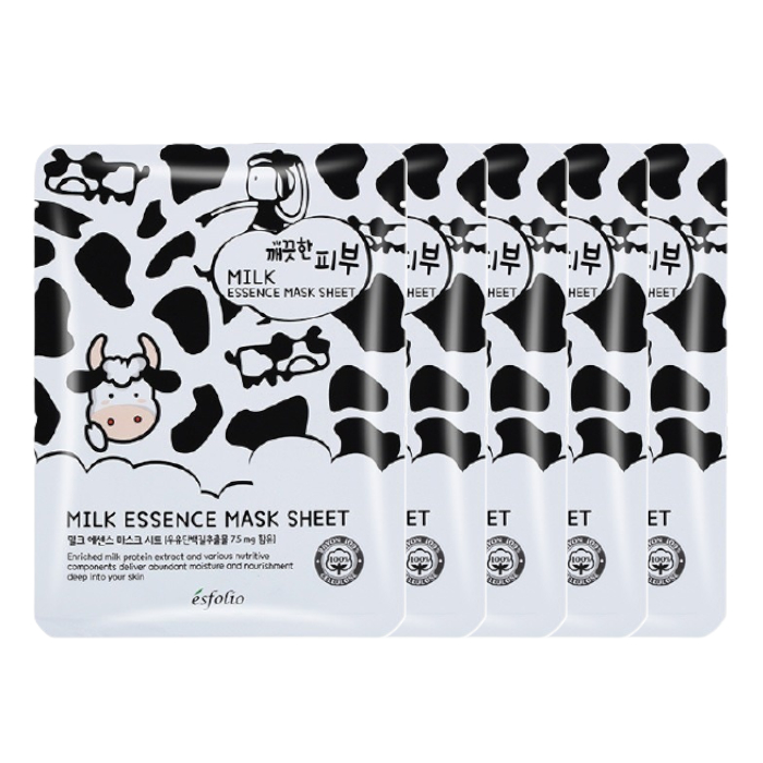 esfolio - Pure Skin Essence Mask Sheet - 25ml*1pc - Milk (5ea) Set von esfolio