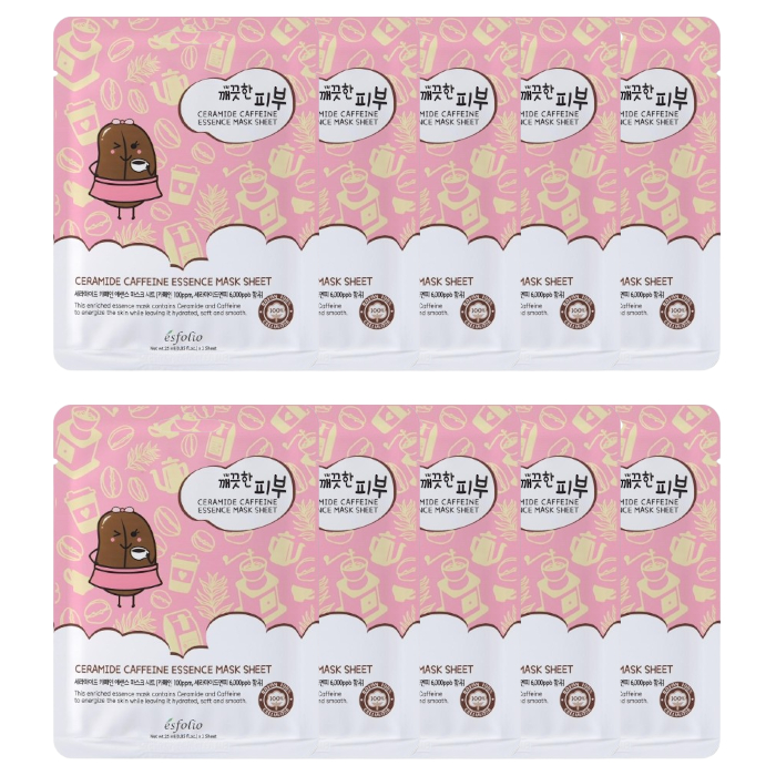 esfolio  - Pure Skin Essence Mask Sheet  -  25ml *1pc  -  Ceramide Caffeine (10ea) Set von esfolio