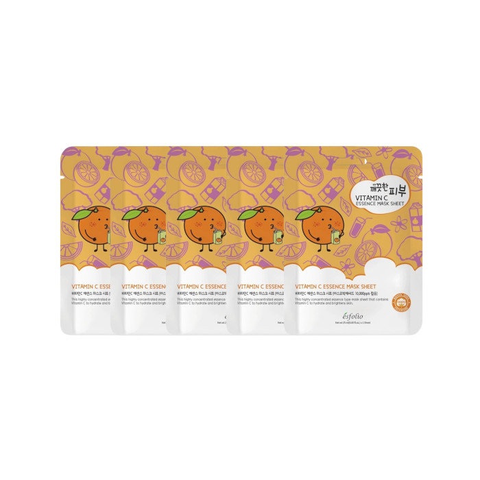 esfolio - Pure Skin Essence Mask Sheet - 25ml *1pc - Vitamin C (5ea) Set von esfolio