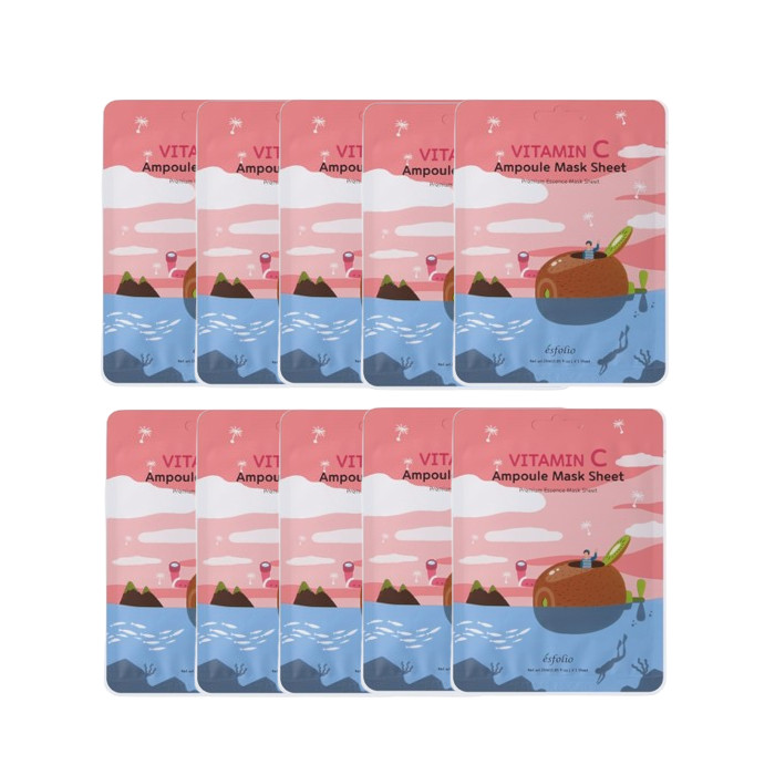 esfolio - Vitamin C Ampoule Mask Sheet - 25ml*1pc (10ea) Set von esfolio