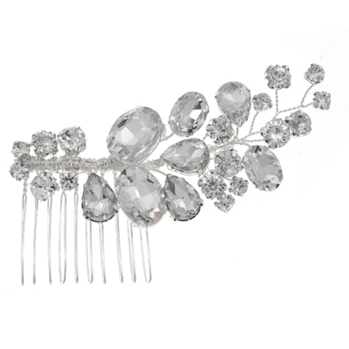 Braut Haarschmuck Hochzeitskleid Kopfschmuck Handgefertigter Strass Haarkamm Schöner Einsatzkamm Haarseitenkamm Clips Haarschmuck von esmen