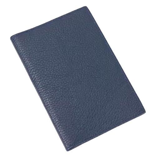 Passoport Hülle Echt Leder Reisepasshülle Herren Rindsleder Reisepasshülle Kartenetui Brieftasche Integriertes Damen Ausweis Lederhülle Reisepasshülle, dunkelblau von esmen