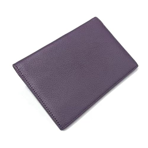 Passoport Hülle Echt Leder Reisepasshülle Herren Rindsleder Reisepasshülle Kartenetui Brieftasche Integriertes Damen Ausweis Lederhülle Reisepasshülle, dunkelviolett von esmen