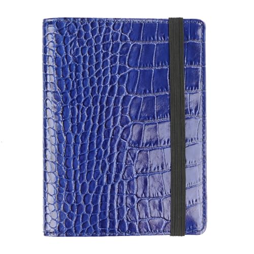 esmen Passoport Hülle Reisepasshülle Krokodilmuster Kartenetui Reisepasstasche Tickethalter Kartenaufbewahrung Reisepasshülle für Reisepasshülle, dunkelblau von esmen