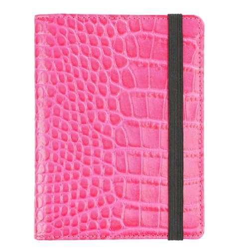 esmen Passoport Hülle Reisepasshülle Krokodilmuster Kartenetui Reisepasstasche Tickethalter Kartenaufbewahrung Reisepasshülle für Reisepasshülle, rose von esmen