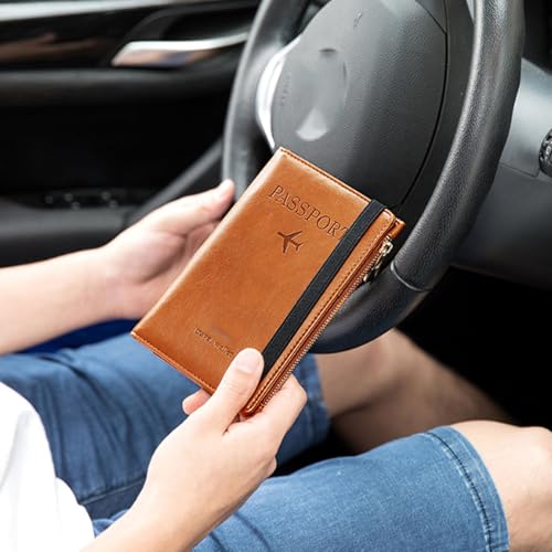 esmen Reisebeutel Reise Wallet Card Halter Multifunktional Anti-Diebstahl Passport Inhaber ID Bag Business Travel Passporthalter Reisepasshüllen von esmen