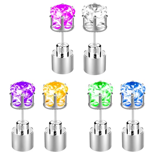 3 Paare LED Ohrringe, Leuchtende Steckerohrringe für Damen & Herren, geeignet für Party, Hochzeit, Geburtstag, Disco 3 Paare LED Ohrringe, Leuchtende Steckerohrringe für Damen & Herren, geeignet für Party, Hochzeit, Geburtstag, Disco von esonstyle