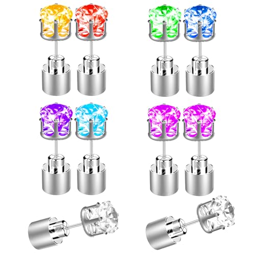 5 Paare LED Ohrringe, Leuchtende Steckerohrringe für Damen & Herren, geeignet für Party, Hochzeit, Geburtstag, Disco 5 Paare LED Ohrringe, Leuchtende Steckerohrringe für Damen & Herren, geeignet für Party, Hochzeit, Geburtstag, Disco von esonstyle