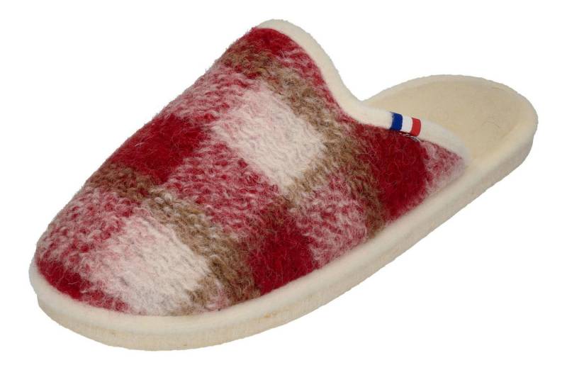 espadrij l´originale CHAUSSON WOOLCHECK Hausschuh Rouge Check Big von espadrij l´originale