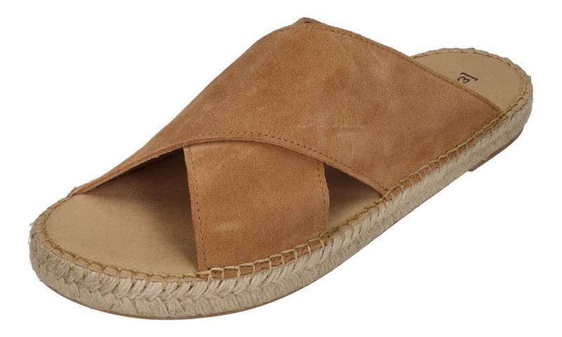 espadrij l´originale CROISETTE VELOUR MEN Pantolette Cognac von espadrij l´originale