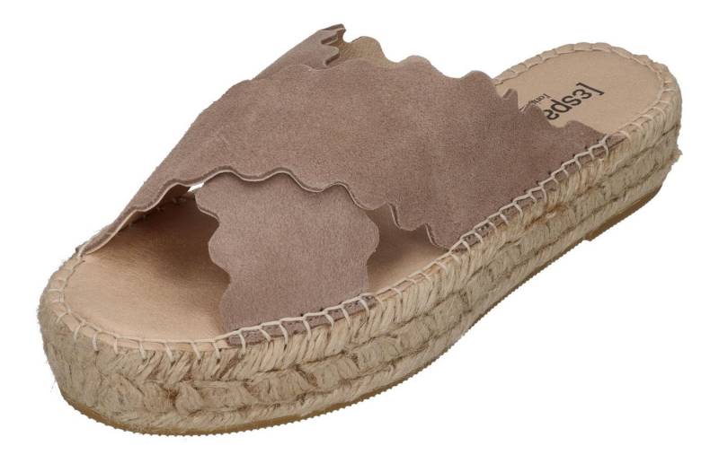 espadrij l´originale LYON CROISETTE VELOUR Pantolette Sable von espadrij l´originale
