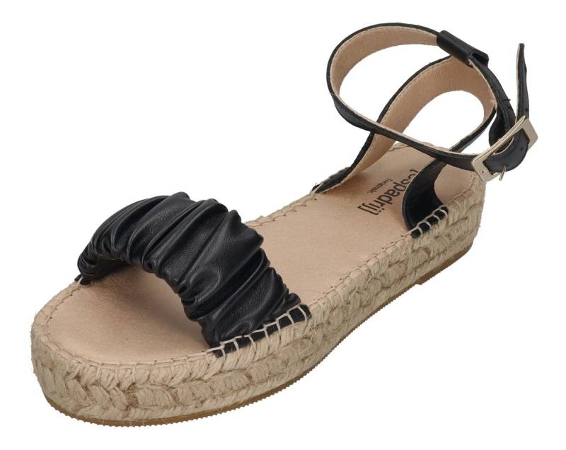 espadrij l´originale NIMES RUFFLE HIGH Sandalette Noir von espadrij l´originale