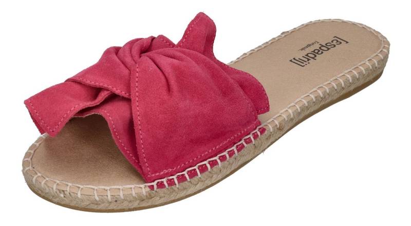 espadrij l´originale PLAGE BOUCLE VELOUR Pantolette Pink von espadrij l´originale