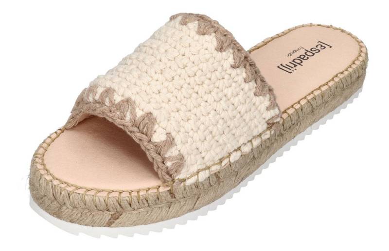 espadrij l´originale PLAGE CHROCHET HIGH Pantolette nature von espadrij l´originale