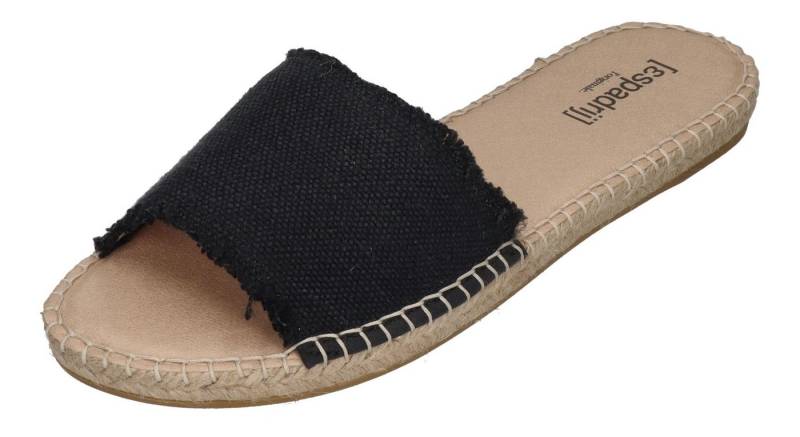 espadrij l´originale PLAGE LINEN Pantolette Noir von espadrij l´originale