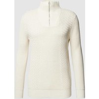 Esprit Collection Strickpullover mit Troyer-Kragen in Offwhite, Größe XL von esprit collection