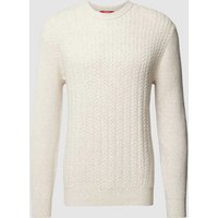 Esprit Collection Strickpullover mit gerippten Abschlüssen in Offwhite, Größe S von esprit collection