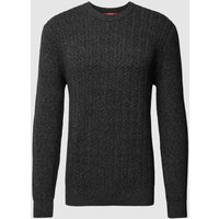 Esprit Collection Strickpullover mit gerippten Abschlüssen in Black, Größe XL von esprit collection