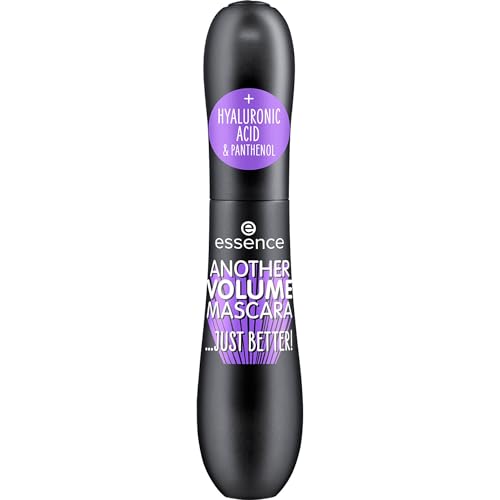 essence ANOTHER VOLUME MASCARA...JUST BETTER!, Schwarz, volumengebend, pflegend, definierend, intensiv, vegan, ohne Mikroplastikpartikel, Nanopartikel frei, ohne Parfüm, 1er Pack (16ml) von essence cosmetics