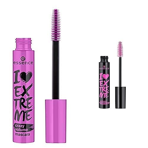 essence I LOVE EXTREME crazy volume mascara, Wimperntusche, schwarz (12ml) + essence I LOVE EXTREME volume mascara, Wimperntusche, schwarz(12ml) - Bundle von essence cosmetics