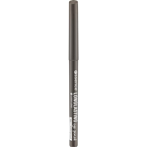 essence cosmetics LONG-LASTING eye pencil, Kajal, 18 Stunden Halt, wasserfest, Nr. 20 lucky lead, grau, definierend, langanhaltend, vegan, wasserfest, Mikroplastik Partikel frei (0,28g) von essence cosmetics