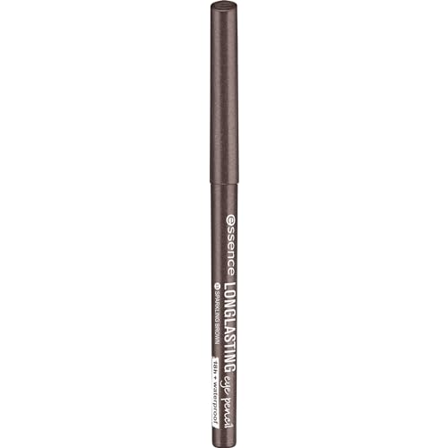 essence cosmetics LONG-LASTING eye pencil, Kajal, Nr. 35 sparkling brown, braun, langanhaltend, farbintensiv, vegan, wasserfest, Mikroplastik Partikel frei (0,28g) von essence cosmetics