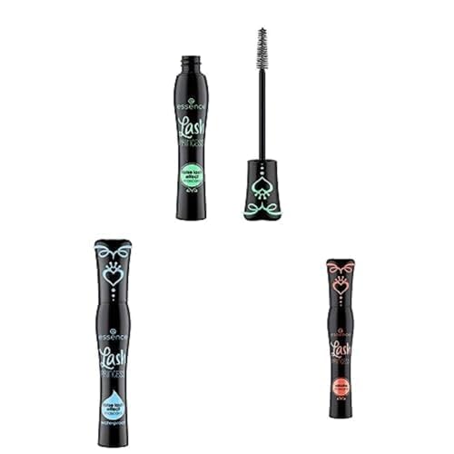 essence Lash PRINCESS false lash effect mascara + essence Lash PRINCESS false lash effect mascara waterproof + essence Lash PRINCESS volume mascara, Schwarz - Bundle von essence cosmetics