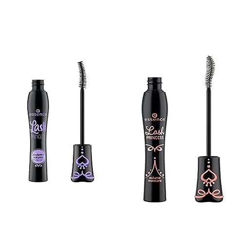 essence Lash PRINCESS sculpted volume mascara, schwarz (12ml) + Lash PRINCESS volume mascara, schwarz (12ml) – Make-Up Set, Beauty, Make-Up von essence cosmetics