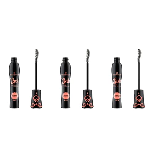 essence Lash PRINCESS volume mascara, Schwarz, volumengebend, schwunggebend, definierend, verlängernd, vegan, ohne Mikroplastikpartikel, Nanopartikel frei, ohne Parfüm, 3er Pack (3x12ml) von essence cosmetics